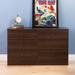 17 Stories Astrid Simplistic 6 Drawer 47.25" W Double Dresser Wood in Brown | 28.25 H x 47.25 W x 16 D in | Wayfair VVRO2280 27718166