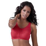 Plus Size Women's Cotton Back-Close Wireless Bra by Comfort Choice in Classic Red (Size 40 B)