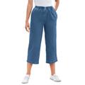 Plus Size Women's 7-Day Denim Capri by Woman Within in Medium Stonewash (Size 20 W) Pants