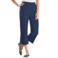 Plus Size Women's 7-Day Knit Capri by Woman Within in Navy (Size 6X) Pants