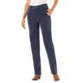 Plus Size Women's Corduroy Straight Leg Stretch Pant by Woman Within in Navy (Size 26 T)