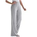 Plus Size Women's Everyday Stretch Knit Wide Leg Pant by Jessica London in Heather Grey (Size 26/28) Soft Lightweight Wide-Leg