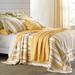 Florence Oversized Bedspread by BrylaneHome in Dandelion Stripe (Size KING)