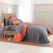 BH Studio Reversible Quilted Bedspread by BH Studio in Dark Gray Coral (Size FULL)