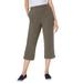 Plus Size Women's Capri Fineline Jean by Woman Within in Grey Denim (Size 18 WP)