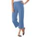 Plus Size Women's 7-Day Knit Capri by Woman Within in French Blue (Size M) Pants