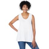 Plus Size Women's High-Low Tank by Woman Within in White (Size M) Top