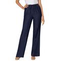 Plus Size Women's Drawstring Denim Wide-Leg Pant by Woman Within in Indigo (Size 32 T) Pants