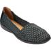 Wide Width Women's The Bethany Flat by Comfortview in Black Metallic (Size 11 W)