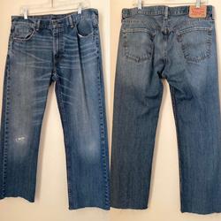 Levi's Jeans | Levi's 559 Men's Jeans Size 36 X 29 Medium Wash Jean Blue Denim Destroyed | Color: Blue | Size: 36