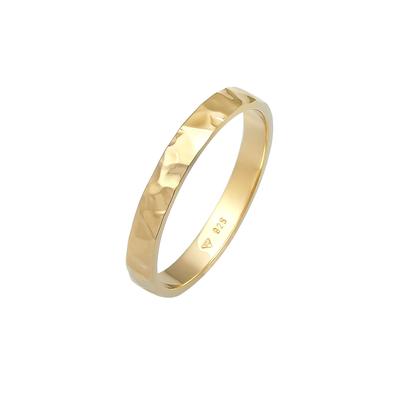 Elli - Elli Ring Basic Bandring Fein Gehämmert 925 Silber Ringe 1 ct Damen