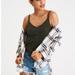 American Eagle Outfitters Tops | American Eagle Lace Up Ribbed Sweater Tank | Color: Green | Size: L