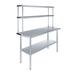 Amgood Stainless Steel Top Workbench w/ 2 Tier Shelf Metal | 67 H x 60 W x 24 D in | Wayfair AMG WT-2460+DOS-1260