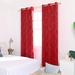 Everly Quinn Boulus Gold Foil Print Blackout Thermal Insulated Grommet Curtains Set Of 2 Polyester in Red | 63 H in | Wayfair