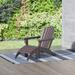 Rosecliff Heights Schlesinger Plastic Adirondack Chair w/ Ottoman Set in Black | 36.4 H x 24 W x 33.5 D in | Wayfair
