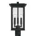 17 Stories 3-Light Outdoor Post-Lantern Aluminium/Metal in Black | 18.75 H x 9.25 W x 9.25 D in | Wayfair 0F02F909E86949C195FB8A040FFC14BD