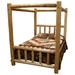 White Cedar Log - Canopy Bed