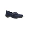 Wide Width Women's Cinnamon Slip On by Easy Street in Navy (Size 8 1/2 W)