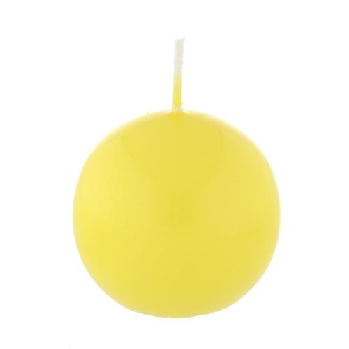 Kopschitz Kugelkerzen Citron Zitrone, Ø 120 mm, 4 Stück, dt. Kerzen in RAL Kerzenqualität, Kein rußen und tropfen