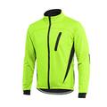 ARSUXEO Cycling Jacket Mens Winter Thermal MTB Bike Jacket Softshell Coat for Waterproof and Windproof 16H Green M