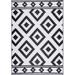 Black/White 120 x 96 x 0.1 in Area Rug - Foundry Select Hulmeville Southwestern Machine Woven Indoor/Outdoor Area Rug | Wayfair