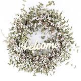 The Holiday Aisle® Eucalyptus & Berry Welcome Winter Wreath Christmas 24" Polyethylene Wreath Most Realistic Faux in Gray | Wayfair