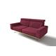 DOMO. Collection Rosario Sofa, 2,5er Garnitur mit Nackenfunktion und Holzkranz, 2,5 Sitzer Couch, 204x98x81 cm, Polstergarnitur in bordeaux rot