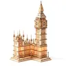 Robtiendra me-Jeu de puzzle 3D en bois Big Ben Tower Bridge DIY avec lumière cadeau pour enfants