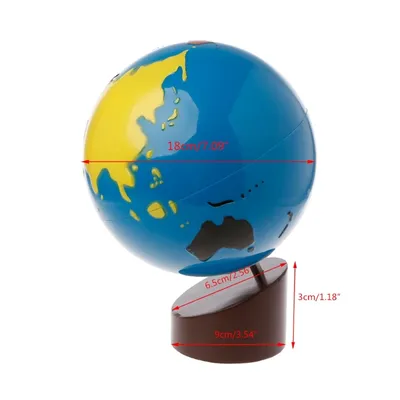 HBB – matériel de géométrie Montessori Globe Of World Parts jouet éducatif pour enfants