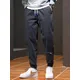 Jean long à la cheville pour homme pantalon de jogging Baggy en coton extensible noir grande