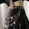 Punk Street Butterfly Belt for Women Jewelry Jewelry Pendant Keychain Multi Layer Hip Hop Hook