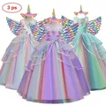 Robe de fête d'anniversaire pour enfants Robe à panneaux en dentelle imprimée Nairobi Orn Robe