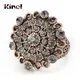 Kinel-Bagues de mariage vintage de luxe pour femmes cristal gris bijoux turcs bague femme design