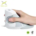 Delux M618BU – souris verticale ergonomique filaire blanche 1600 DPI 6 boutons main droite avec