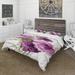 Designart 'Dark Pink Roses' Traditional Duvet Cover Set