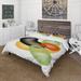 Designart 'Colorful Minimal Organic Shapes III' Modern Duvet Cover Set