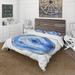 Designart 'Dark Blue Mineral Geode' Modern Duvet Cover Set