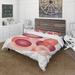 Designart 'Organic Minimalistic Red And Pink Shapes I' Modern Duvet Cover Set