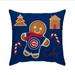 Chicago Cubs Gingerbread Holiday 20'' x Pillow Cover