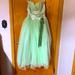 Jessica Simpson Dresses | Jessica Mcclintock Gunne Sax Size 6 Prom Dress Sea Green Tulle Strapless | Color: Green | Size: 6