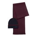 BOSS Mens Diamante SET Virgin-wool beanie hat and two-tone scarf set