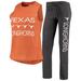 Women's Concepts Sport Texas Orange/Charcoal Longhorns Team Tank Top & Pants Sleep Set