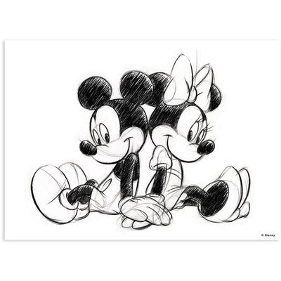 Disney - Mickey Minnie - Leinwandbild - Sitzen - 70x5cm