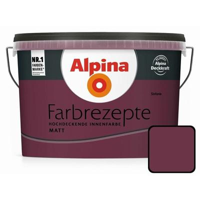 Farbrezepte Intensives Bordeaux Rot 2,5 l, Sinfonie, Innenfarbe matt - Alpina