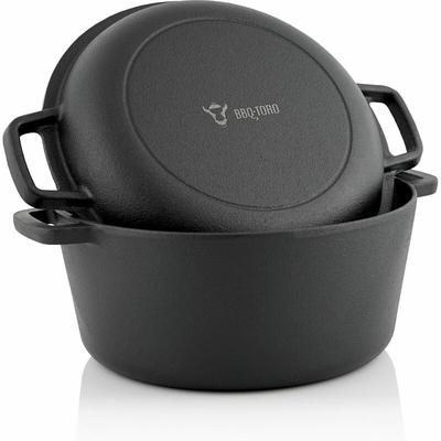 Gusseisen Topf 6,8 Liter, Schmortopf zum Kochen - Bbq-toro Image