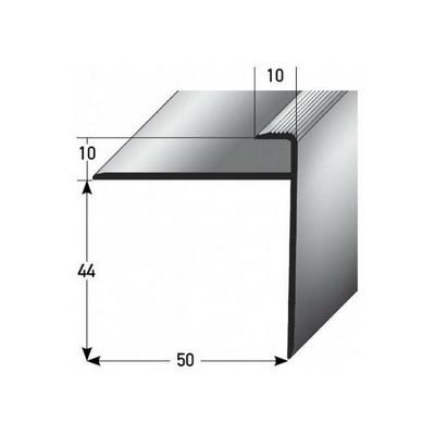 Einschubprofil Castlebar mit Nase für Parkett / Laminat, Einfasshöhe 10 mm, Aluminium eloxiert,