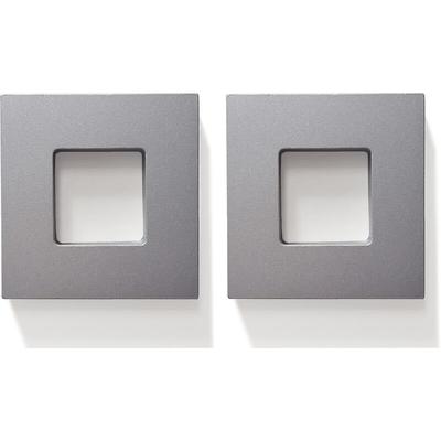 Schulte - Griff Türgriff Quadratgriff 2er-Set Türbeschlag Aluminium selbstklebend Image