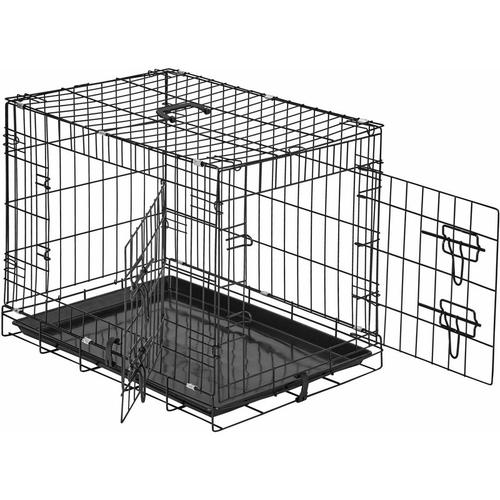 Tectake - Hundebox Gitter tragbar - Hundetransportbox, Transportbox, Hundekäfig - 60 x 44 x 51 cm