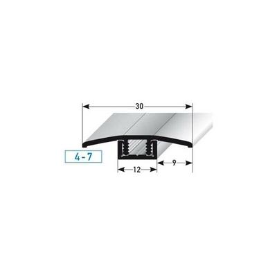 Bergangsprofil / Übergangsschiene Laminat 'Pikeville', für Höhe 4 - 7 mm, 30 mm breit, 2-teilig,