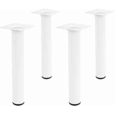 Amig - Möbelstützen 4er Set Weiß Ausführung Rund ø 30mm Höhe 150mm Tischbeine Sofafüße Image
